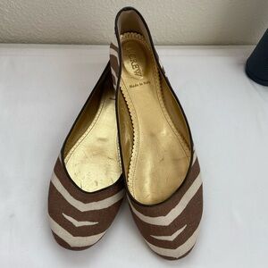 J. Crew zebra print flats